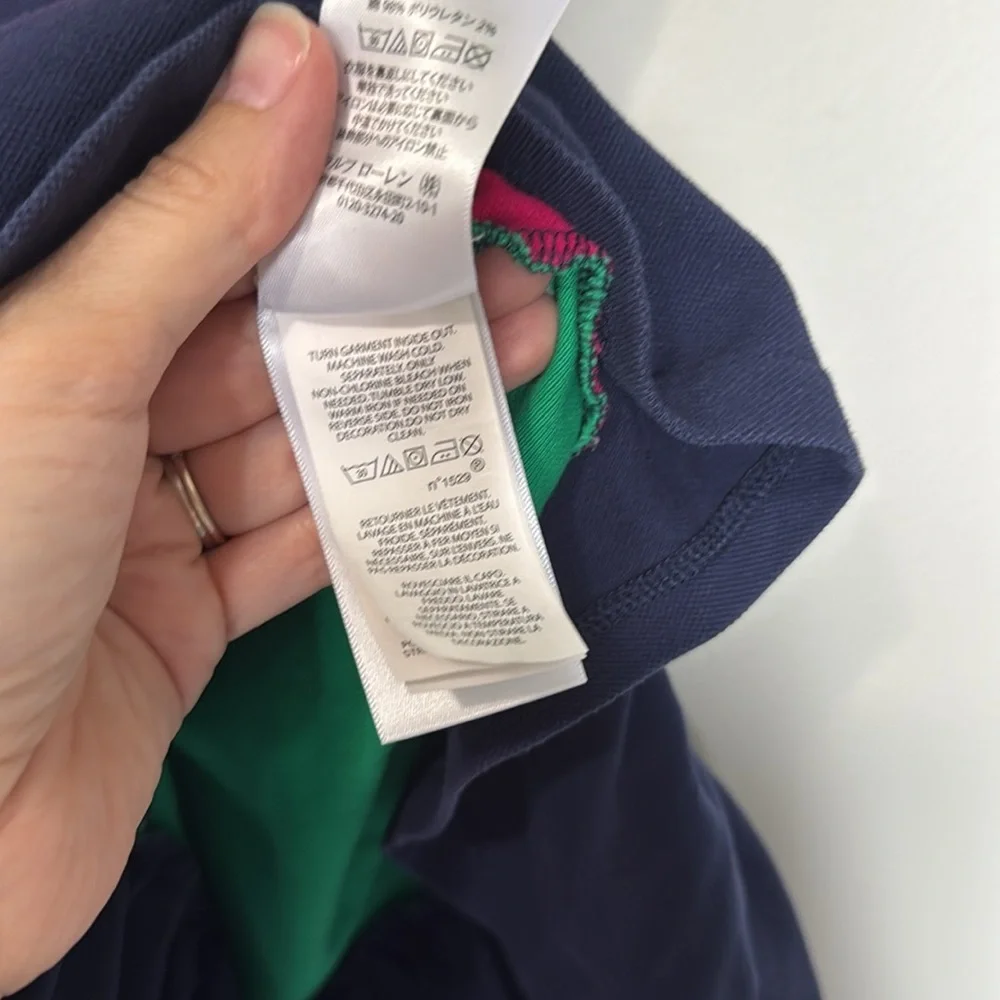 Polo Ralph Lauren Girls Dress Size 6X Colorful Classic Preppy Logo Pony Collar